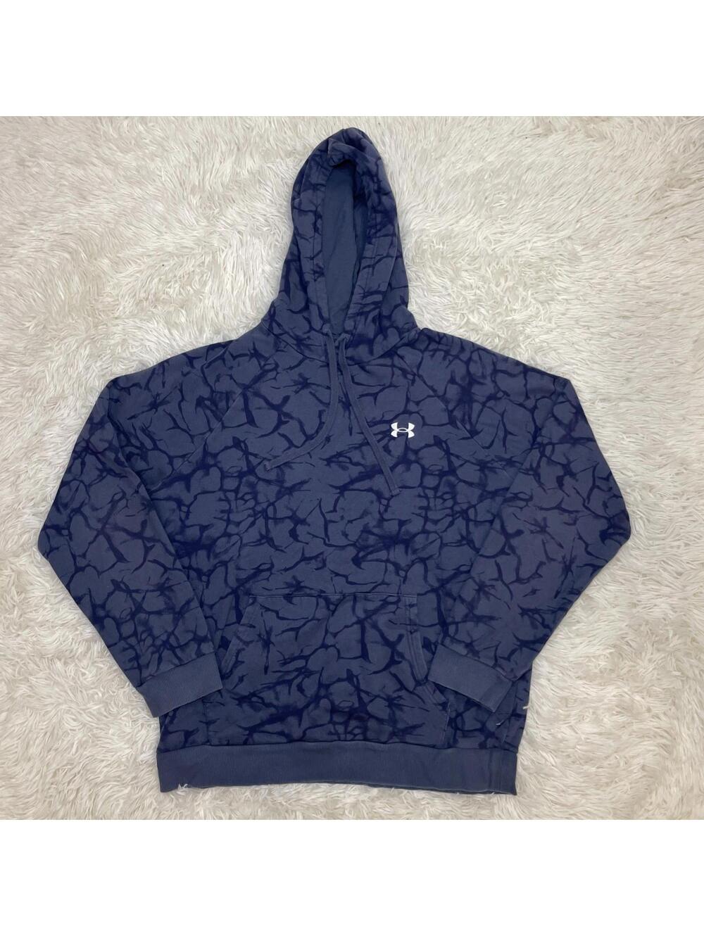 Under Armour Men's UA Rival Fleece Camo Hoodie Pullover Ash Taupe Sz L